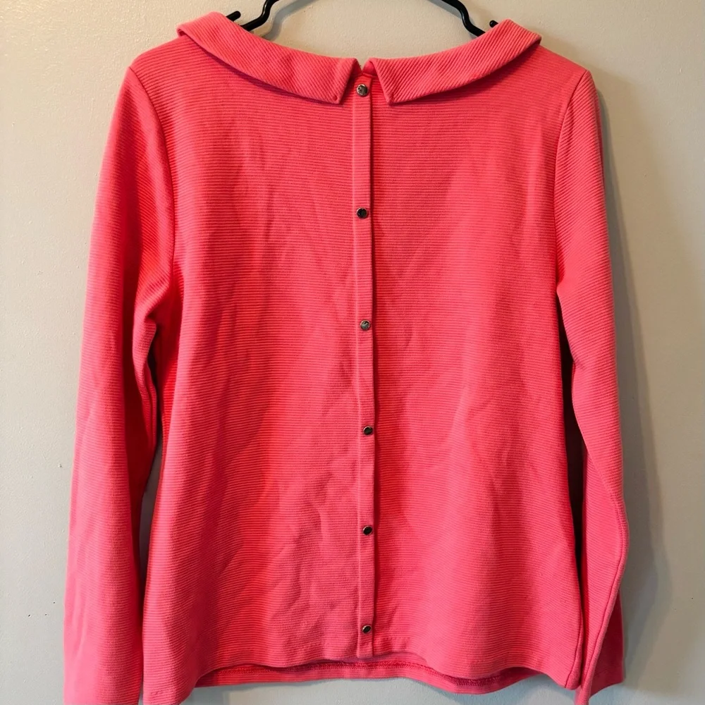 💸📉 Talbots Ribbed Back Button Top - Picture 3 of 4